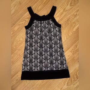 3 for $20 Chic Black and White Geometric Mini Dress